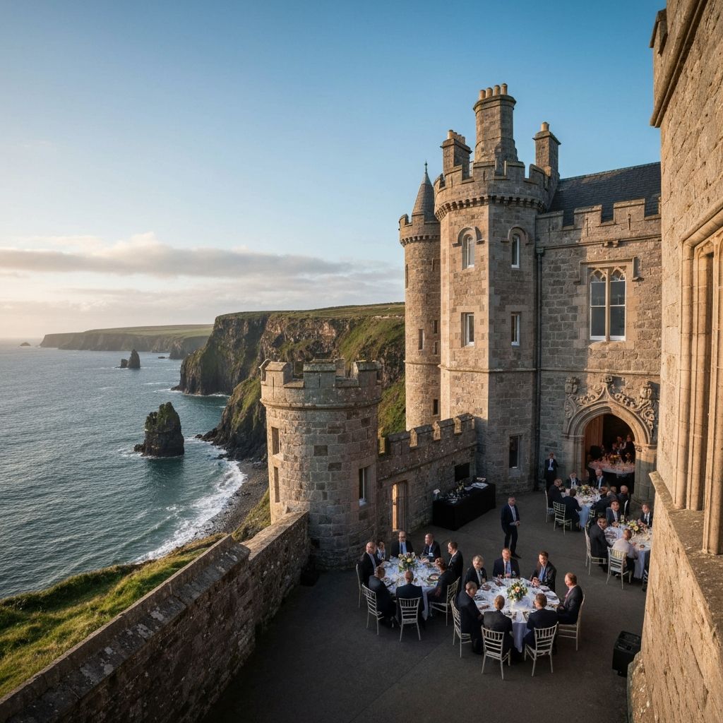 Coastal castle dinner