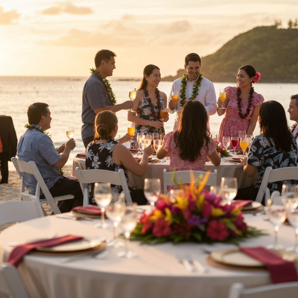 Beachfront luau dinner